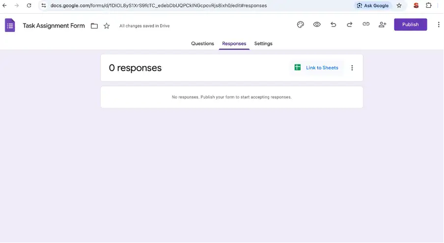 Connect your google form with google sheets